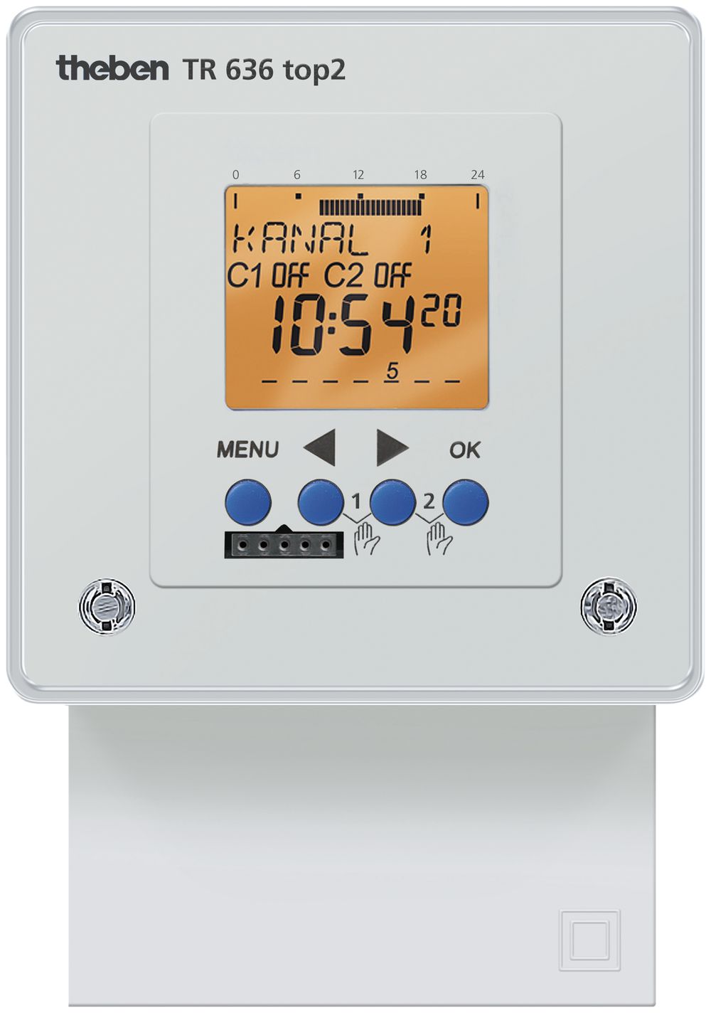 AP-Schaltuhr digital Theben, 2-Kanal TR 636