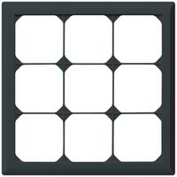 UP-Abdeckrahmen kallysto.line 3×3 schwarz 212×212mm