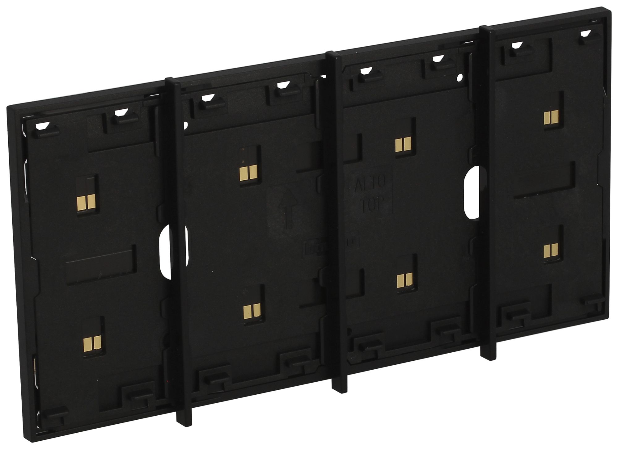 Cadre BUS Living Now MyHOME 3+1 modules montage sur prise 3 modules noir