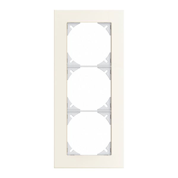 Abdeckrahmen EDIZIOdue prestige 3×1 aluminium weiss