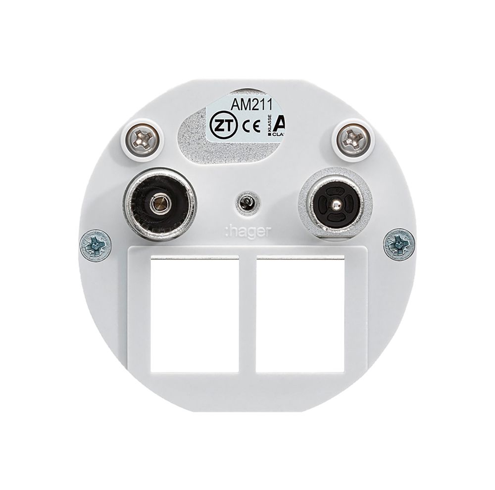 Einsatz zu Multimediadose Hager R/TV Bauart E 11dB 2GHz