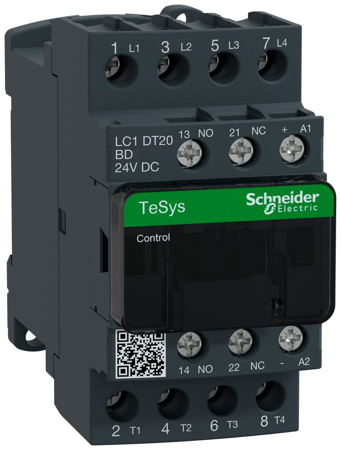 Leistungsschütz TeSys 24VDC 4NO 20A Amplitudenbegrenzerdiode Everlink