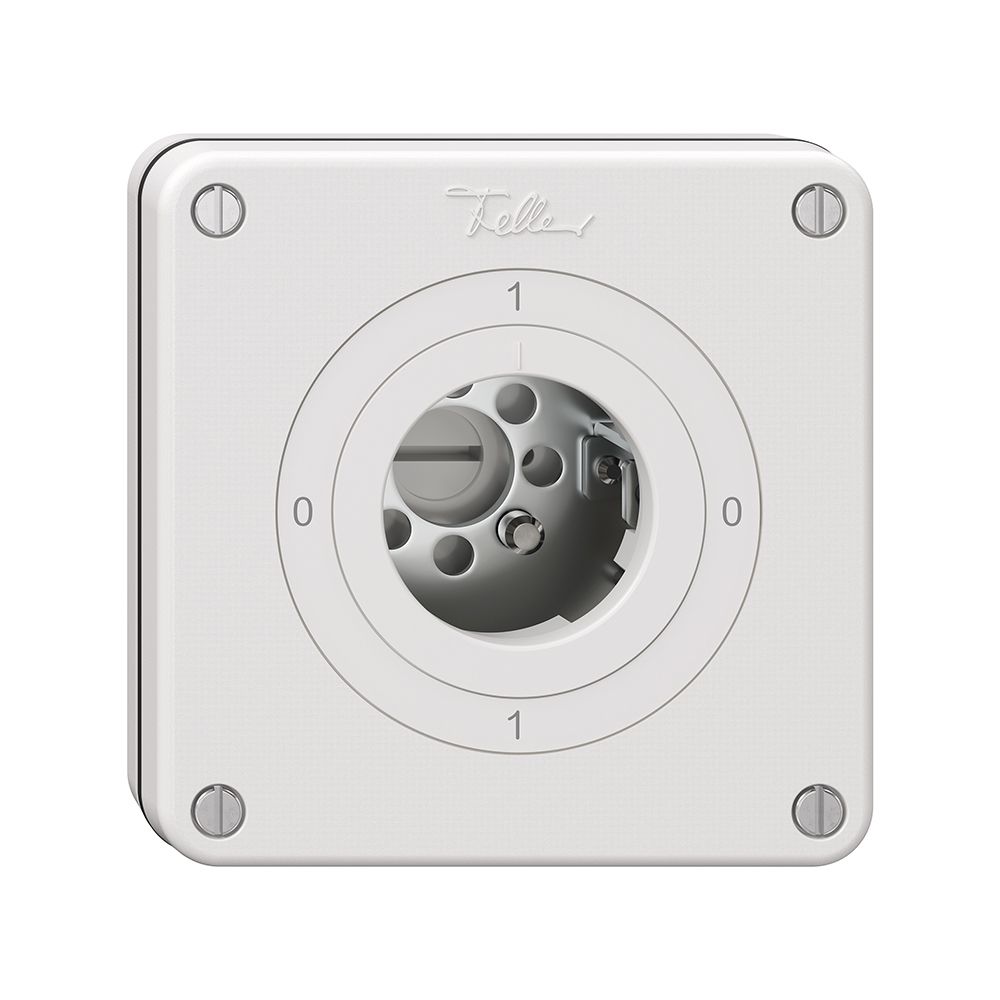 Interrupteur rotatif NUPU NEVO, 0/3L, sans cylindre, KS, 0-1-0-1, blanc