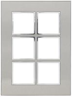 En-tête ENC Legrand Arteor 3×2, vertical, stainless steel