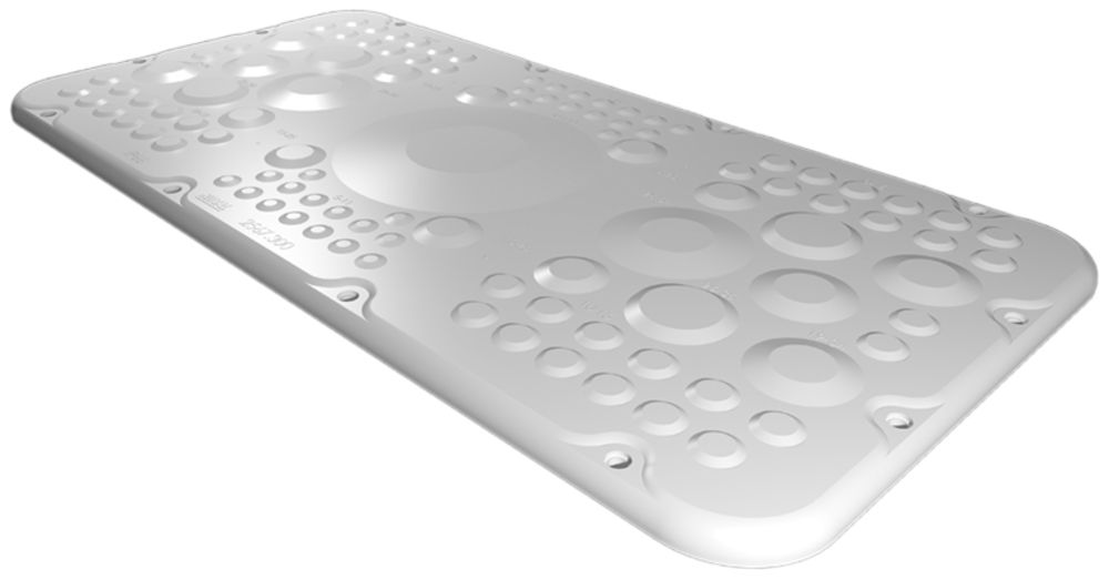 Flanschplatte Rittal AX, mit Membranen, 436×221mm, Kunststoff