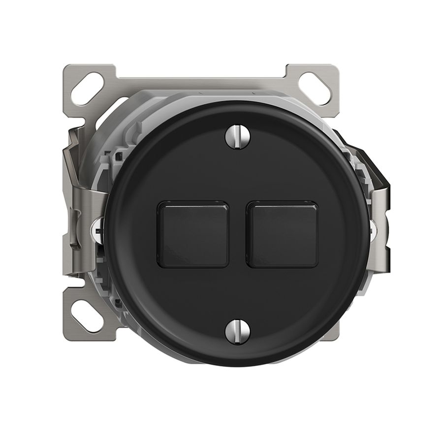 Interrupteur AP 2K/2T WLAN Sdue Wiser noir