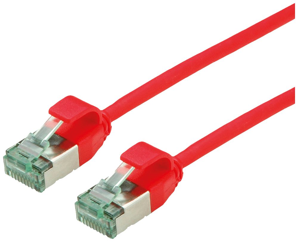 Cavo patch RJ45 ROLINE RM DataCenter slim cat.6A U/FTP AWG32 TPE rosso 2m