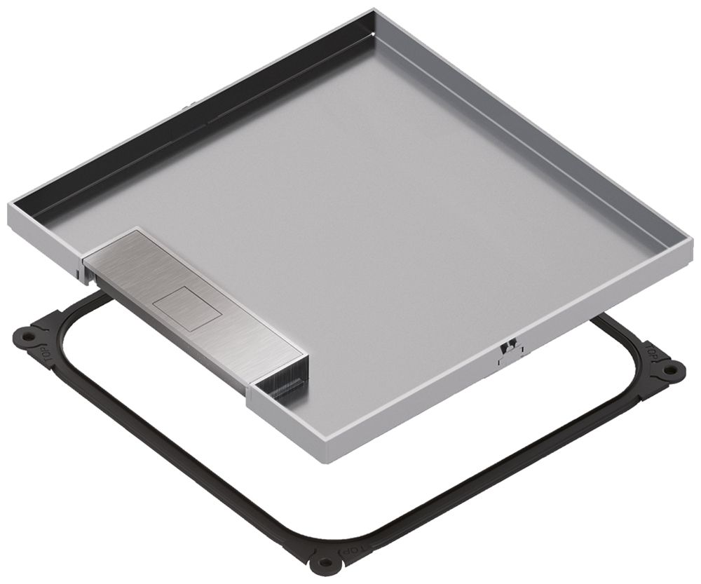 Edelstahlkassette Hager Q12 OT LE 244mm rostfreier Stahl