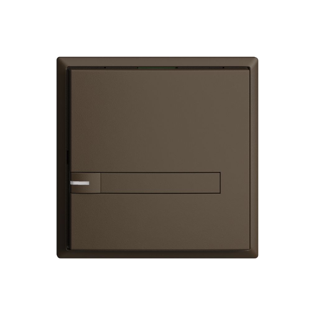 Poussoir univ. ENC 1×1t EDIZIOdue coffee, avec papier+LED