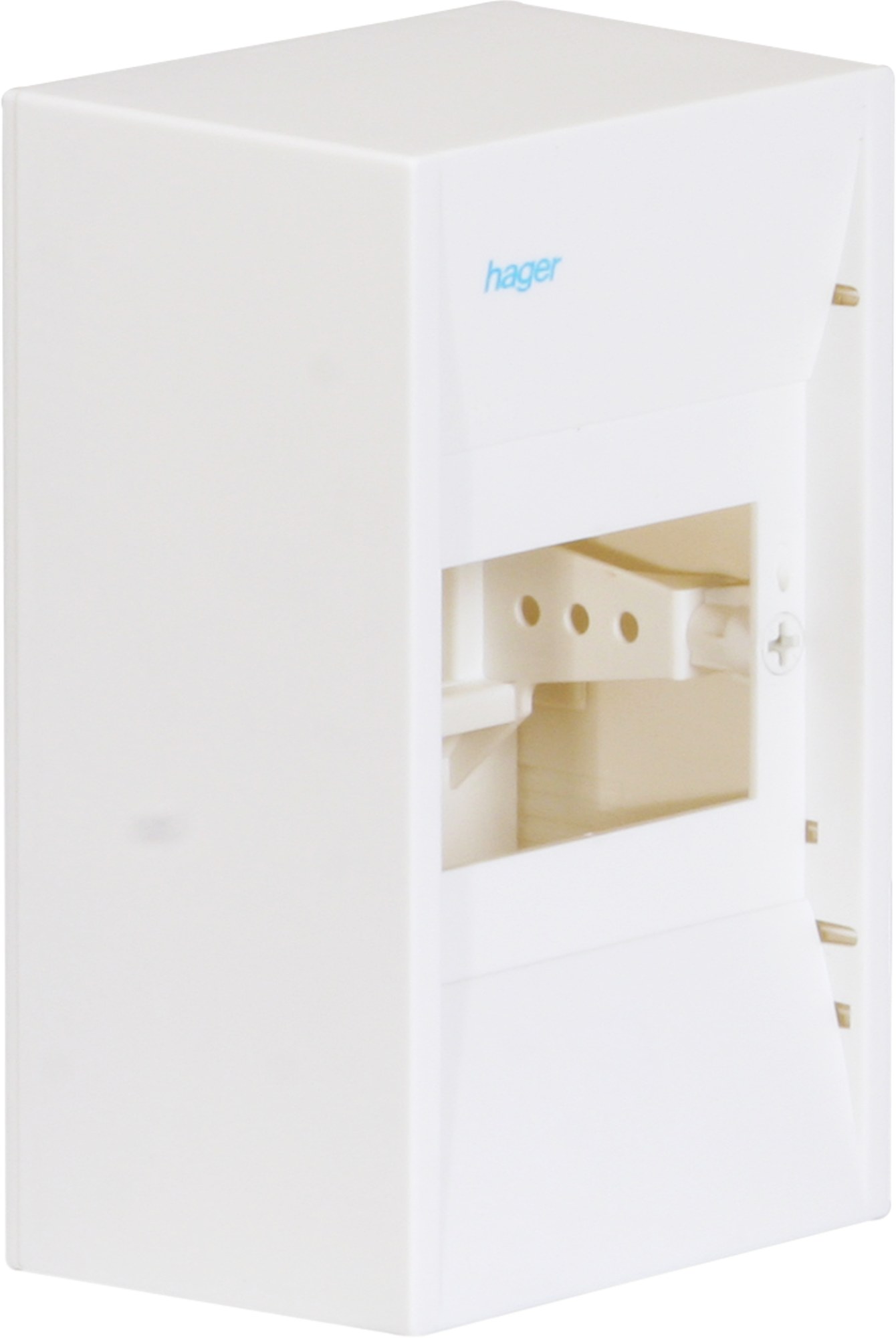 Coffret de distribution AP Hager mini gamma 1 rangée 4UM IP30 110×180×82mm