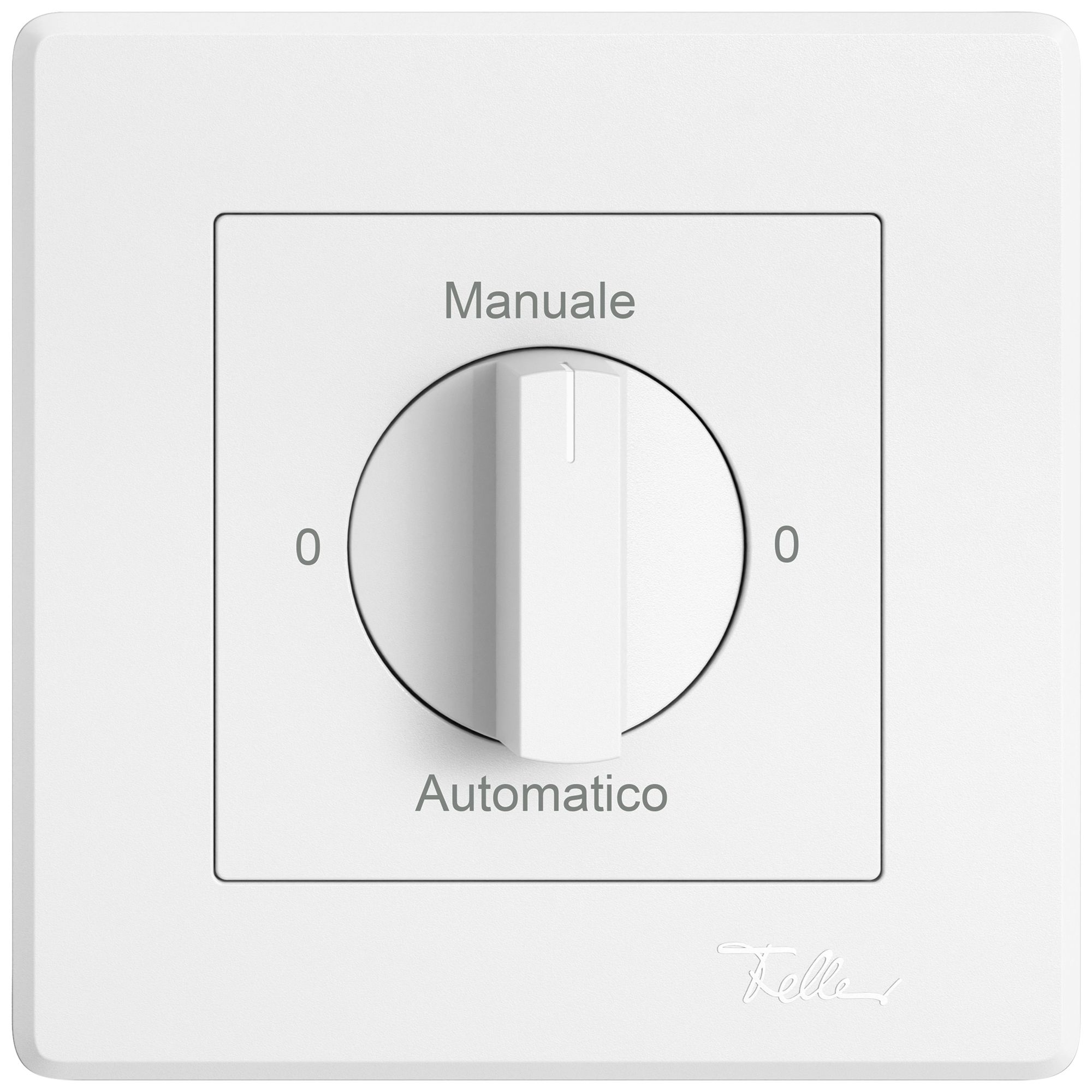 UP-Drehschalter EDIZIO.liv SNAPFIX® Drehgriff 2/1L 0-Manuale-0-Automatico ws