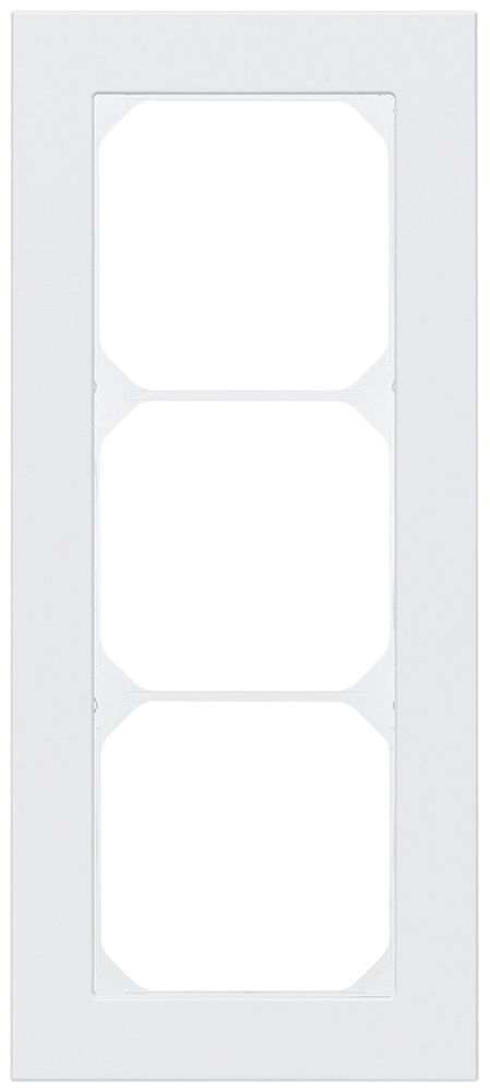 Cadre de recouvrement KAL.art 3×1 214×94mm Al blanc