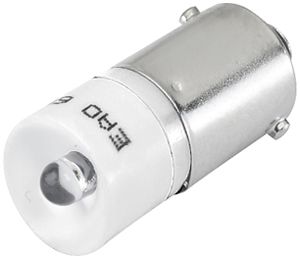 LED single EAO T3 1/4 BA9s 6VDC, 17mA, blanc