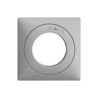 Frontset EDIZIOdue 0<-1 silver 60×60mm für Schwenktaster