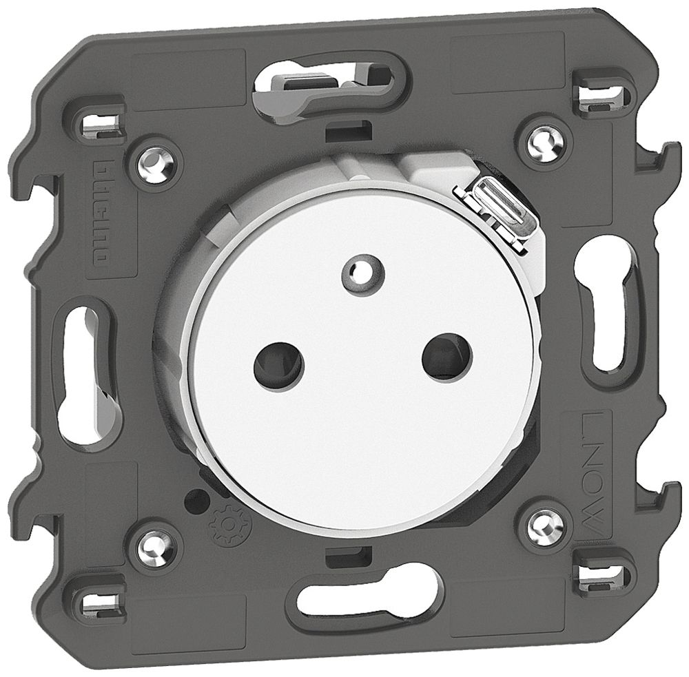 Steckdose Living Now FR mit integriertem USB-C 2 Module weiss