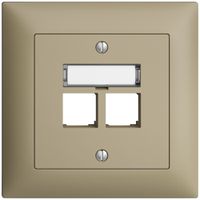 UP-Montageset S-One EDIZIOdue FMI für 2×RJ45 gerade, sand