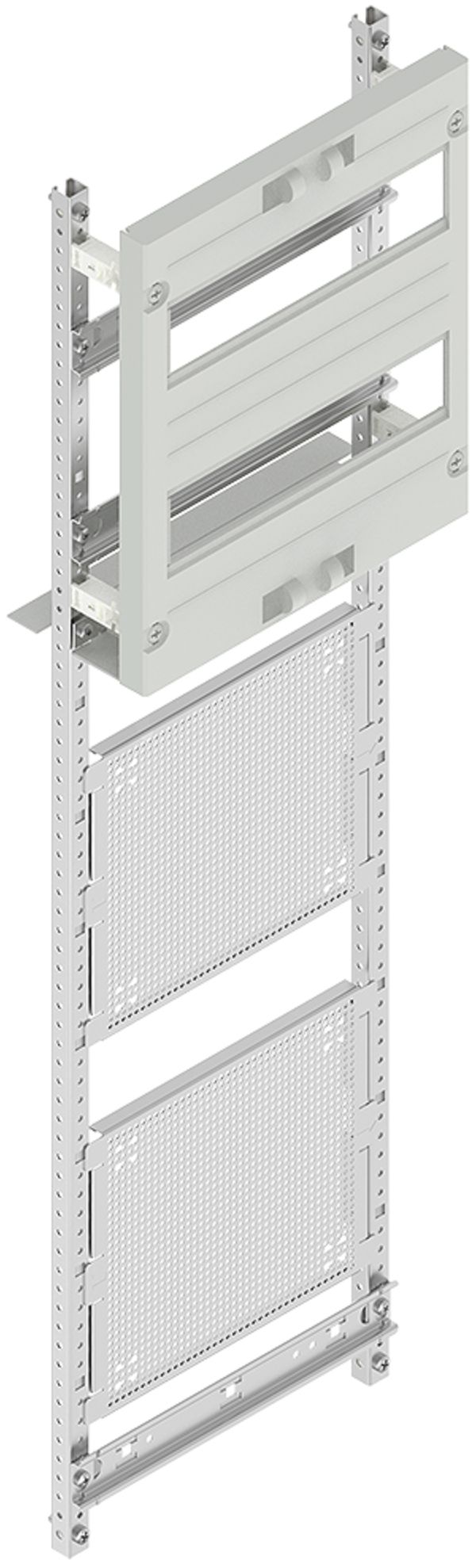 Montant avec plaque de montage SE 4r Media+2r DIN