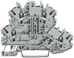 Borne de passage WAGO TopJob-S 4L 1.5mm² série 2001 pontés, gris