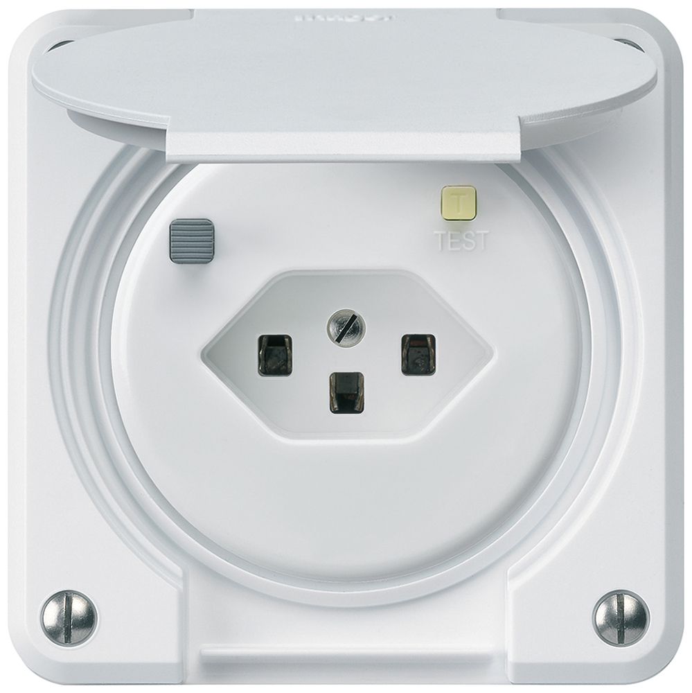 FI-Steckdose robusto A T23 30mA weiss