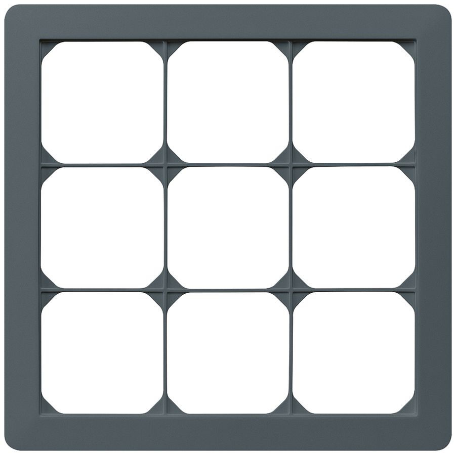 UP-Abdeckrahmen kallysto.trend 3×3 anthrazit 214×214mm