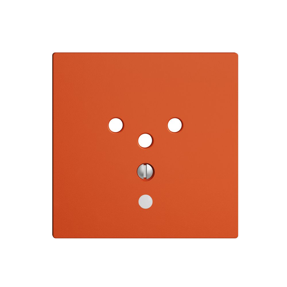 Frontplatte EDIZIOdue T12 orange 60×60mm mit Linse für Steckdose
