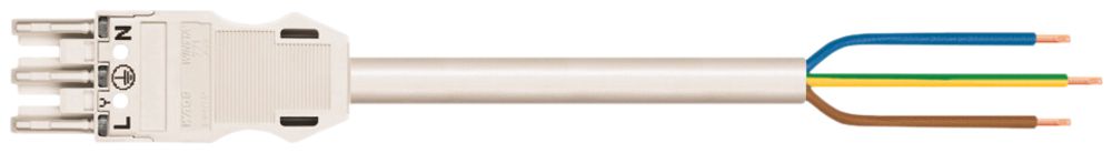 Câble de raccordement WINSTA MIDI 3×2.5mm² 20A 250V 8m cod.A prise/libre blanc