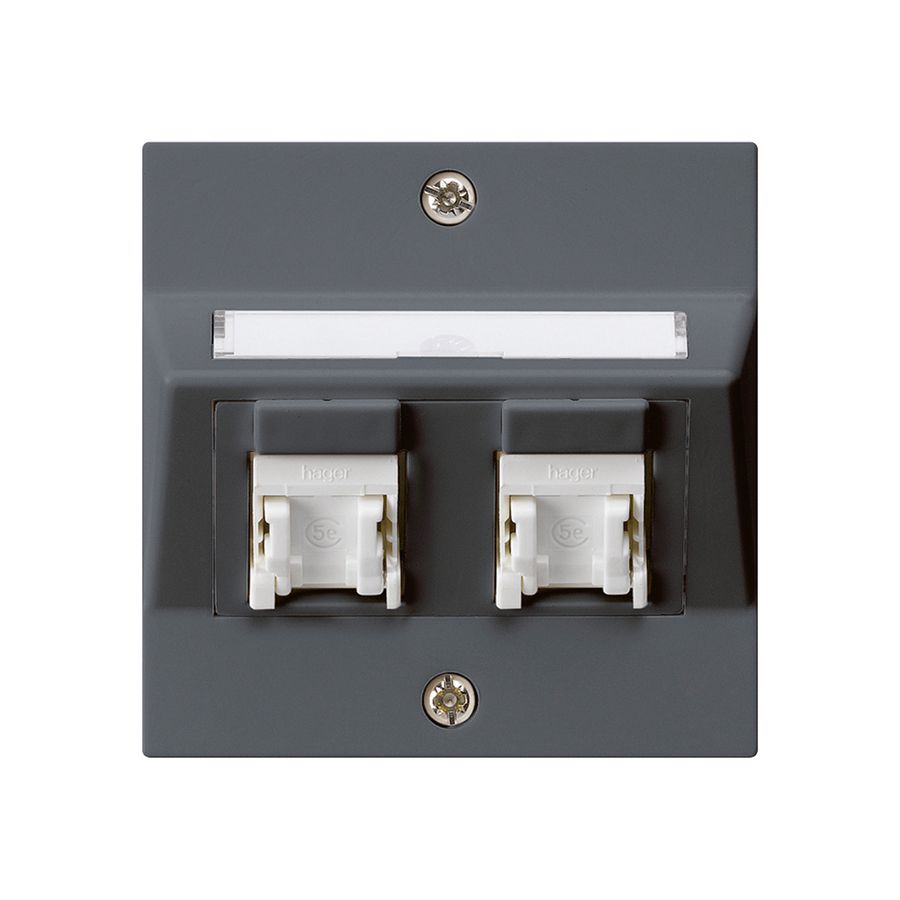 Kit de montage ENC kallysto A cat.5e 2RJ45/u anthracite