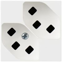 EB-Steckdose ATO 2×T23 weiss 2 Module