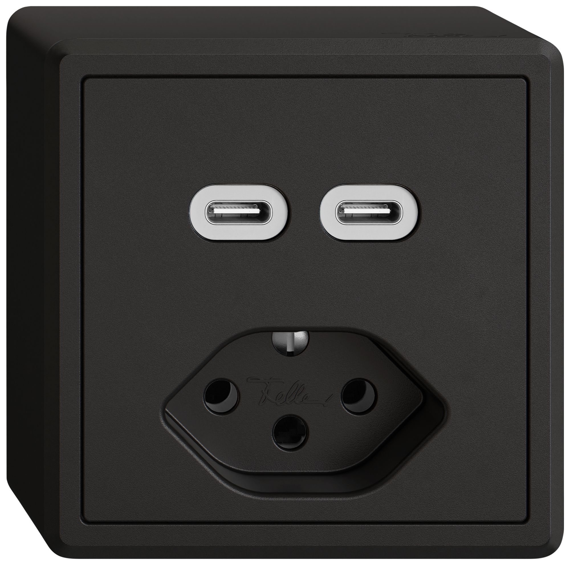 AP-USB-Ladesteckdose EDIZIO.liv SNAPFIX® USB C+C/T13 3A 230VAC sz