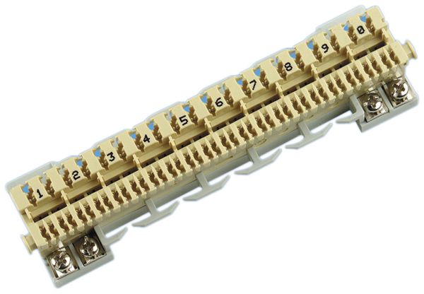 DM-Trennleiste R&M 10DA 2×0.65mm, Rangierseite oben