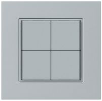 Pulsante KNX INC KPR 4×tasti 4×punti azionamento LED grigio