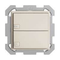 UP-KNX-Taster RGB EDUE, 250mW, m.RGB-LED, 2×Taste, 1×Tastenbelegung, crema