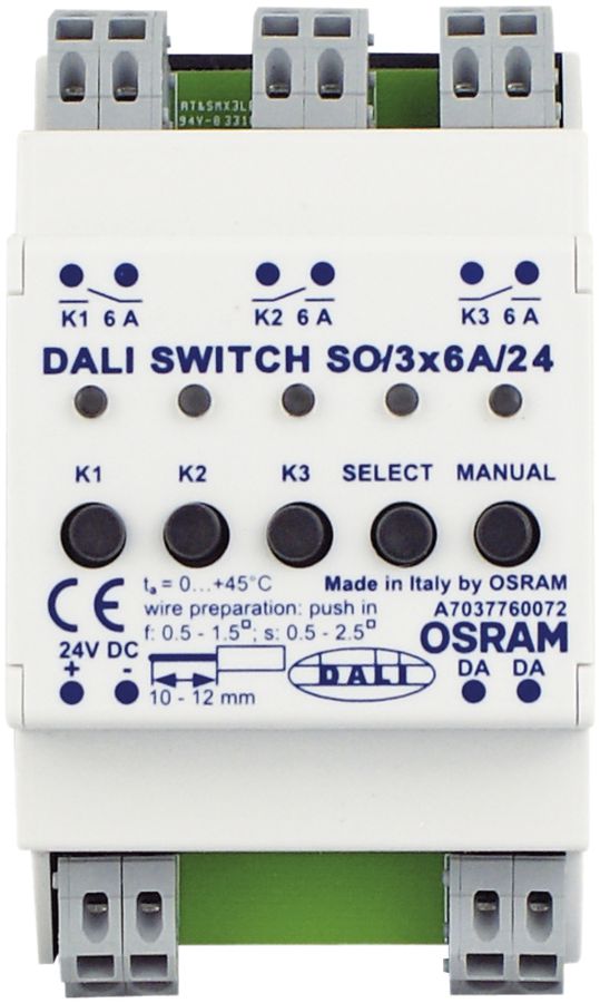 Schnittstellenmodul DALI Switch 24VDC, 6A