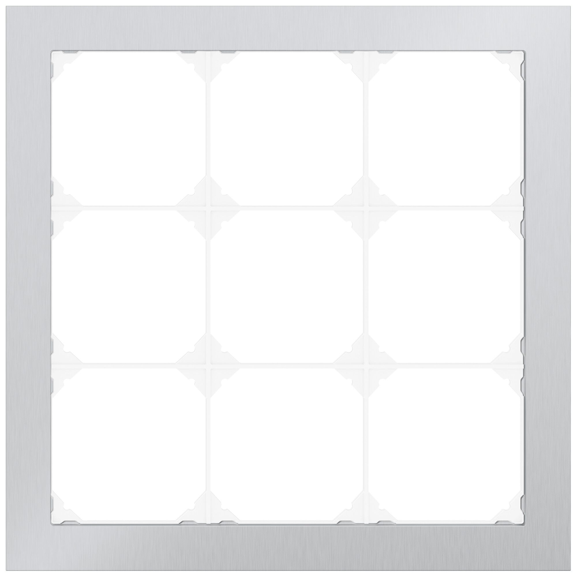 Cadre de recouvrement ENC EDIZIO.liv prestige SNAPFIX® 3×3 214×214mm al