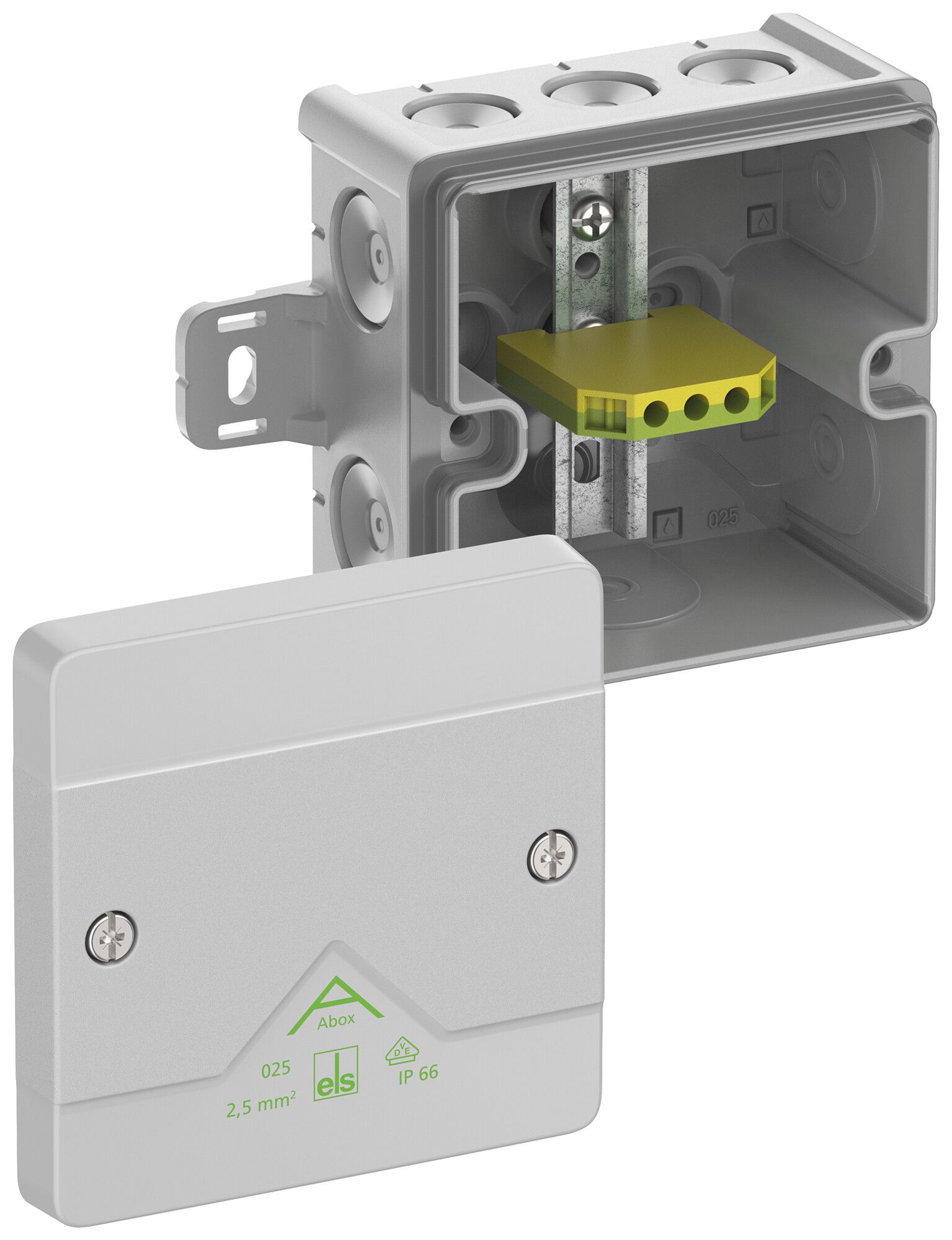 Scatola di derivazione AP Spelsberg Abox 025 AB-Pot 87×87×52mm IP66 gr