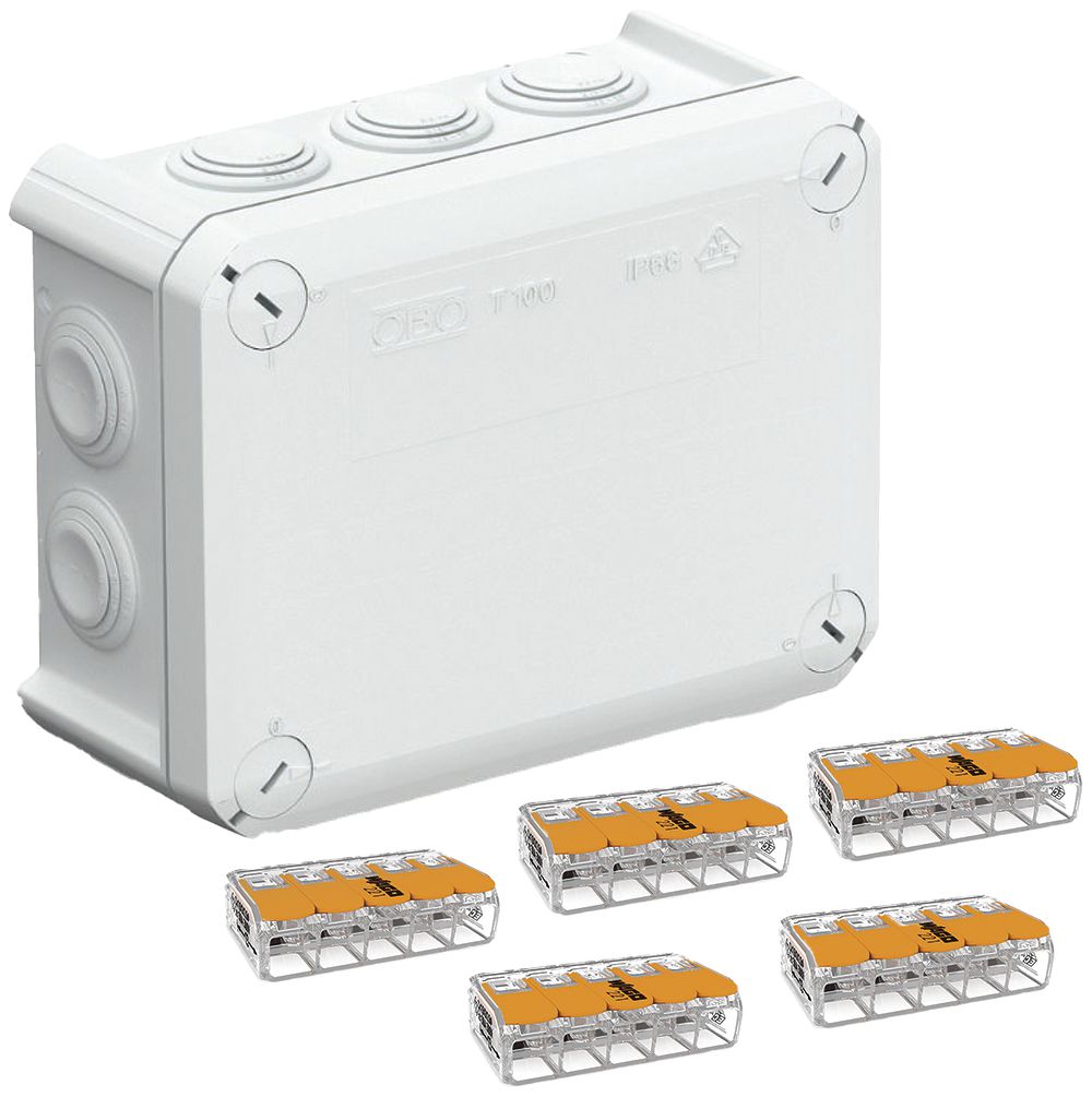 Abzweigdose Cellpack Universal Box CG T100 mit WAGO 5×221-615