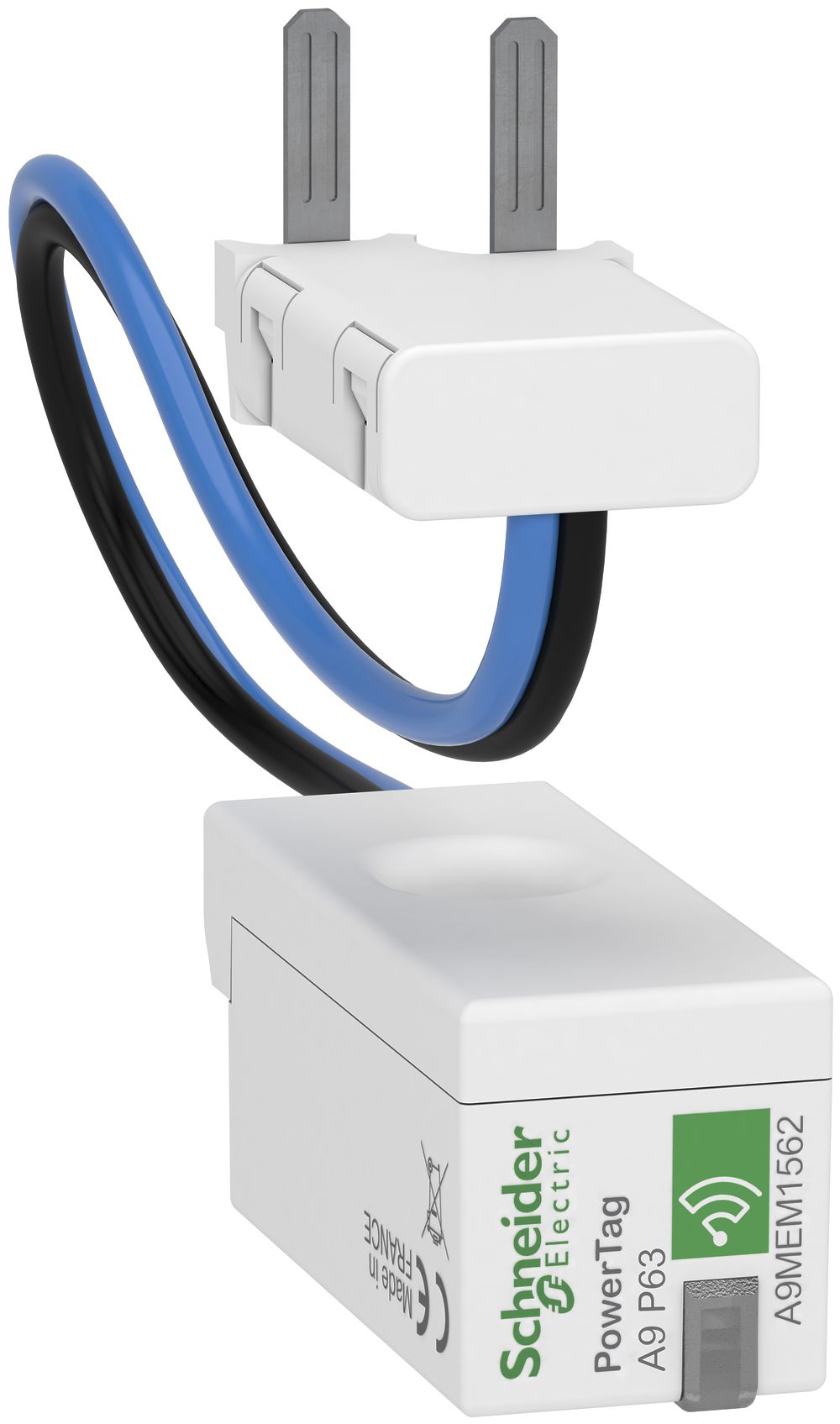 Energiesensor Schneider Electric PowerTag P drahtlos 1PN unten max.63A