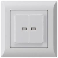 UP-Leuchttaster kallysto.line 2×A-R/1P mit 2 Linsen hellgrau