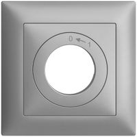 Frontset EDIZIOdue 0<-1 silver 88×88mm für Schwenktaster