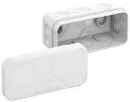 AP-Abzweigdose 2K-Mini-L/w 89×43×38mm, IP55, weiss