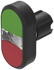 Pulsante EAO 45, piano, verde/rosso