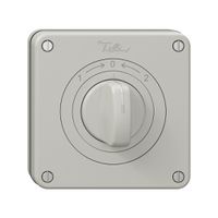 NUP-Schwenktaster NEVO, mit Drehgriff, KS, 1->0<-2, lichtgrau