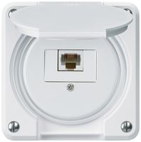 UP-Anschlussdose robusto IP55 weiss 1×RJ45/u für Kombination