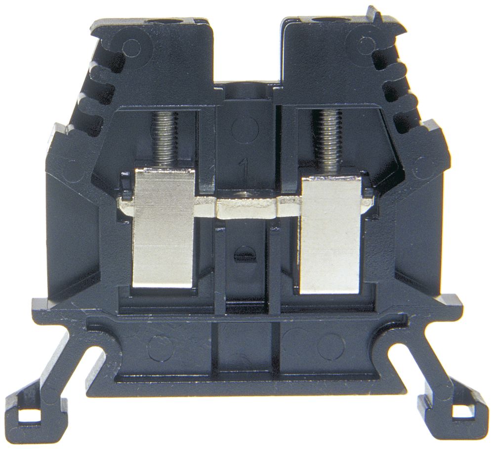 Borne de passage joignable Woertz 0.5…2.5mm² 24A 1000V vis 2×1 rail DIN 35mm no