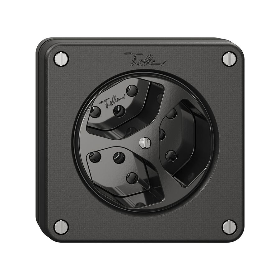 NUPU-Steckdose NEVO, 3×T13, schwarz