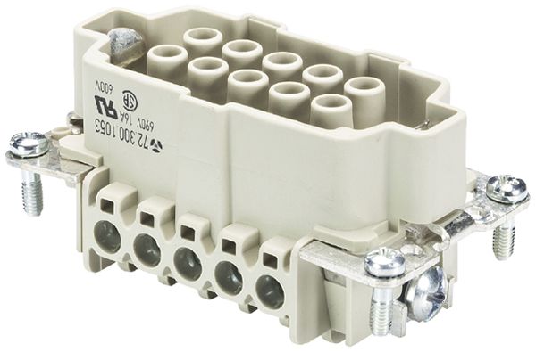 Insert p.douille Wieland Electric revos BAS BUS 10 2,5 69 8 16A 690V 0.5…2.5mm²