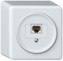 Scatola di raccordo AP origin RJ45 8(4) cat.6 diritto 88×88×54mm bianco