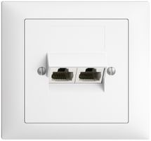 EB-Dose 2×RJ45/u 4P getr. EDIZIOdue weiss ITplus