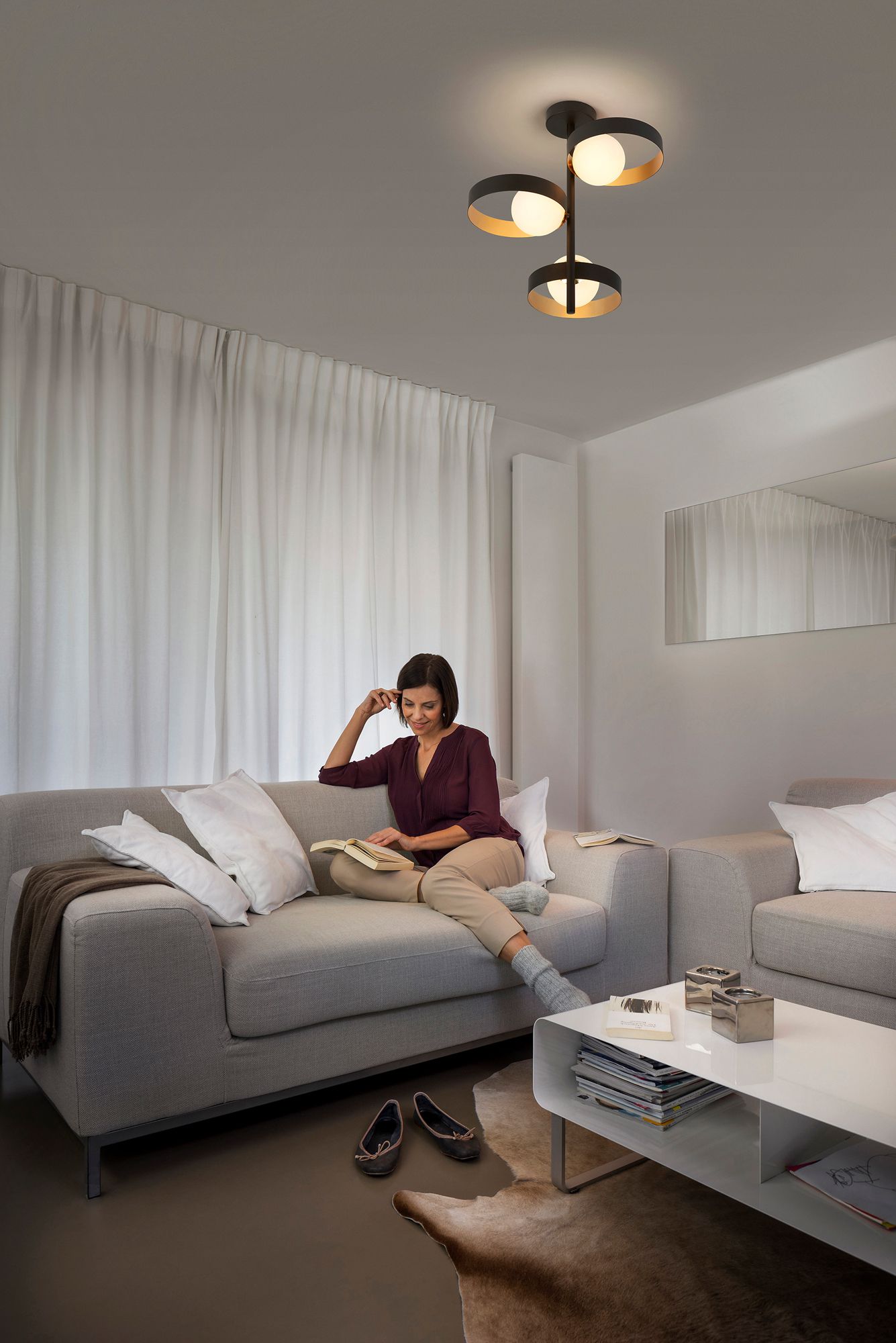 LED-Deckenleuchte LEDVANCE DECOR MEMPHIS G9 3×28W IP20 Ø315mm schwarz