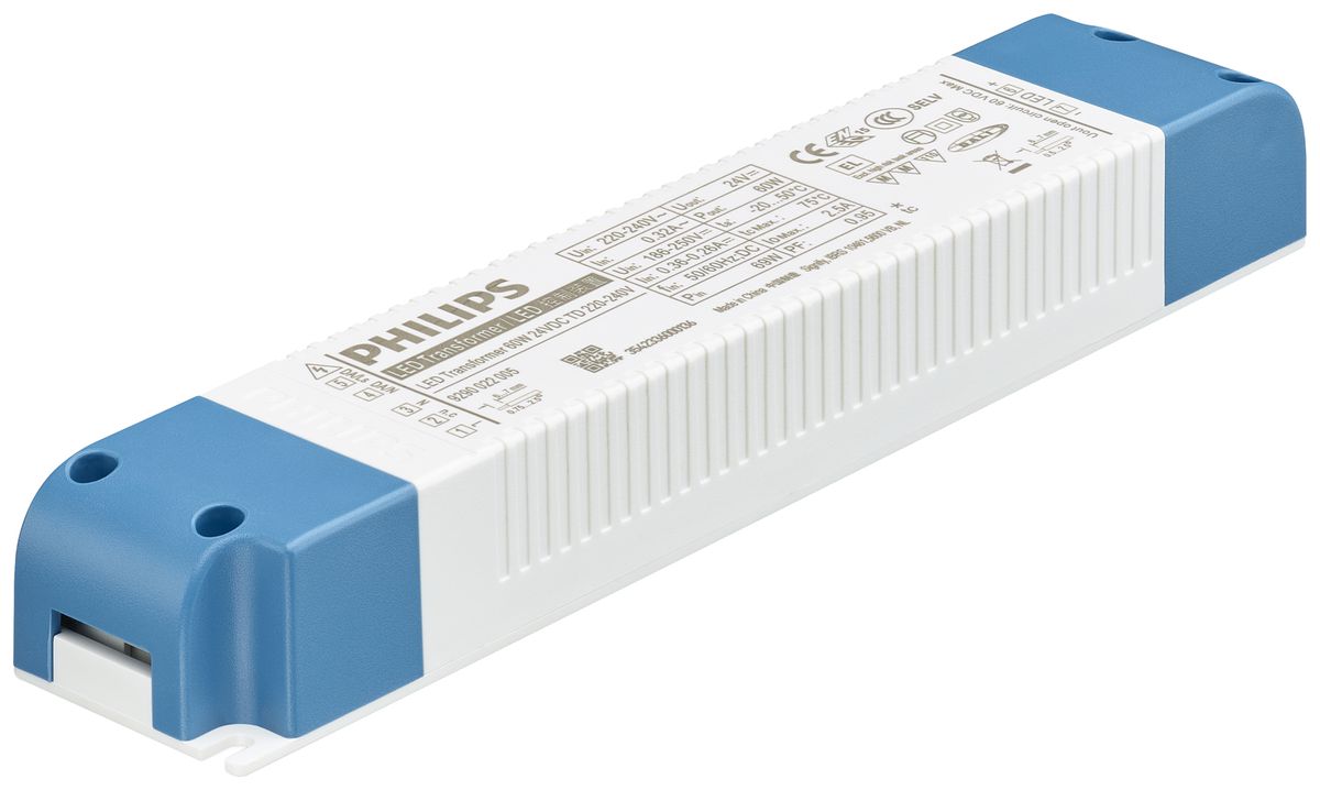 Alimentation LED Philips 40W 24V 100…1670mA ON/OFF 210×40×30mm
